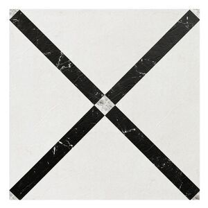 Retro 12" x 12" Self Adhesive Floor Tiles, 627 Marble Criss Cross, 20 Tiles/box
